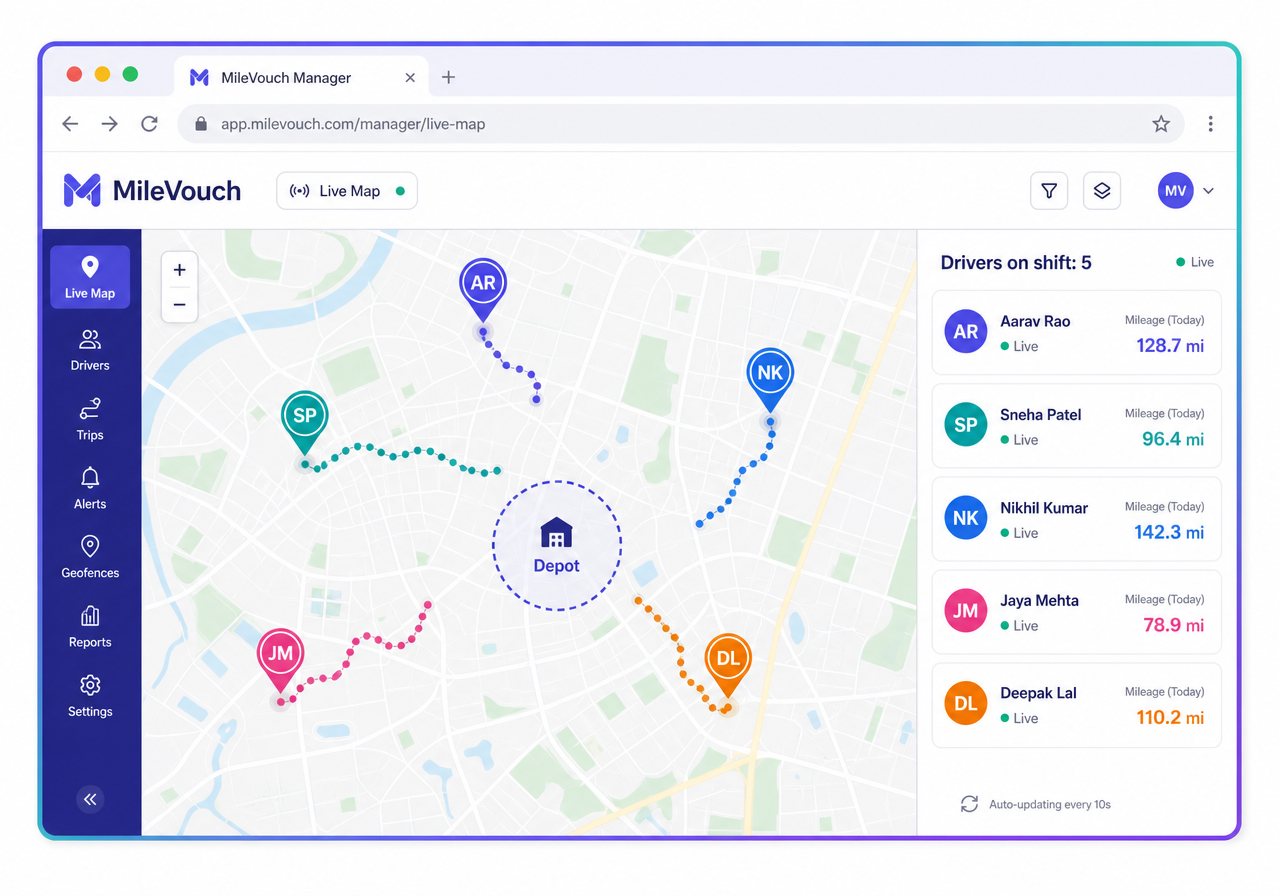 Manager live map